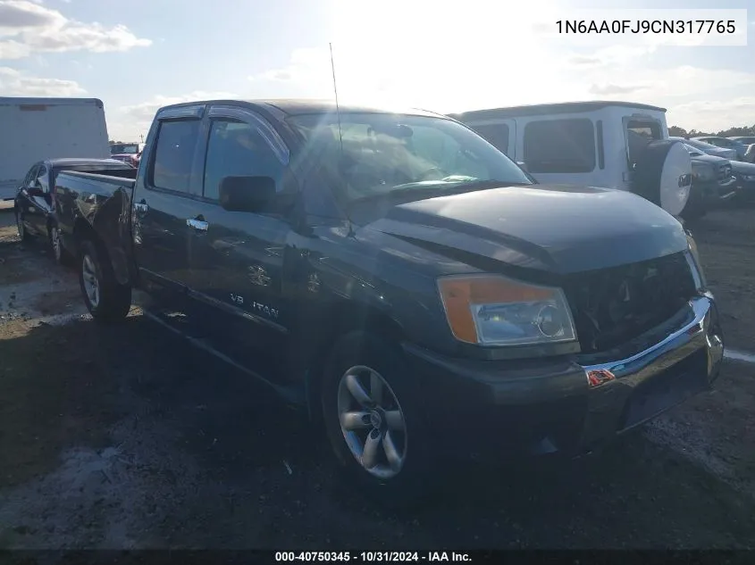 2012 Nissan Titan Sv VIN: 1N6AA0FJ9CN317765 Lot: 40750345