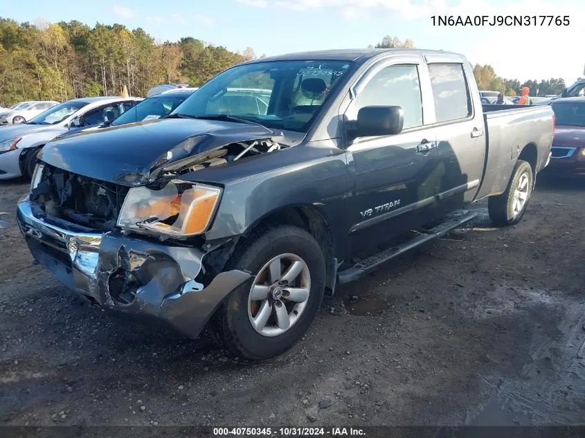 2012 Nissan Titan Sv VIN: 1N6AA0FJ9CN317765 Lot: 40750345