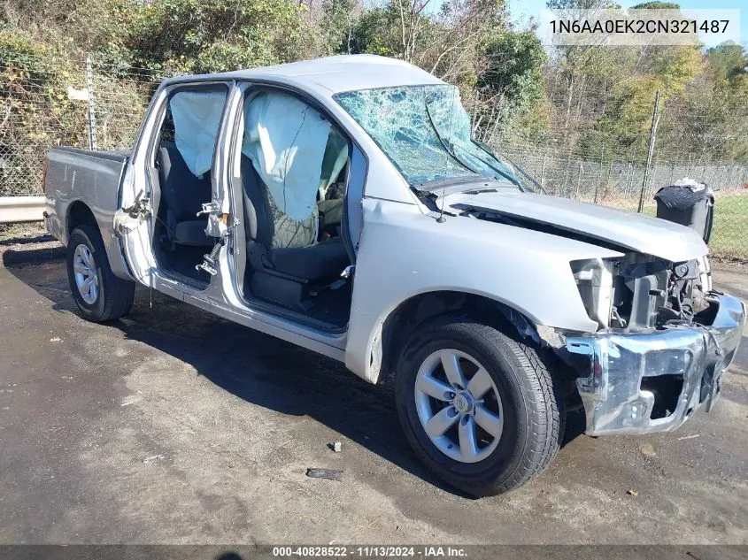 2012 Nissan Titan Sv VIN: 1N6AA0EK2CN321487 Lot: 40828522