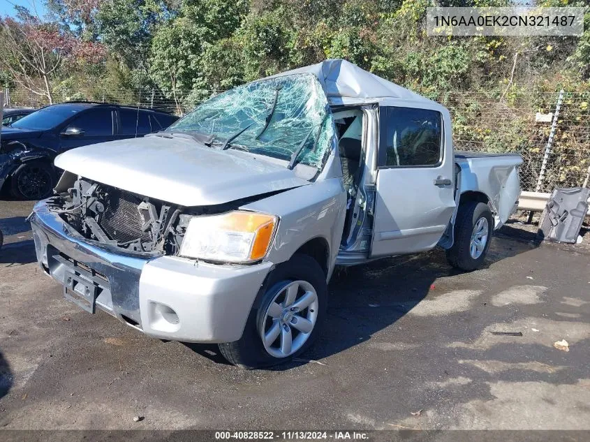 2012 Nissan Titan Sv VIN: 1N6AA0EK2CN321487 Lot: 40828522