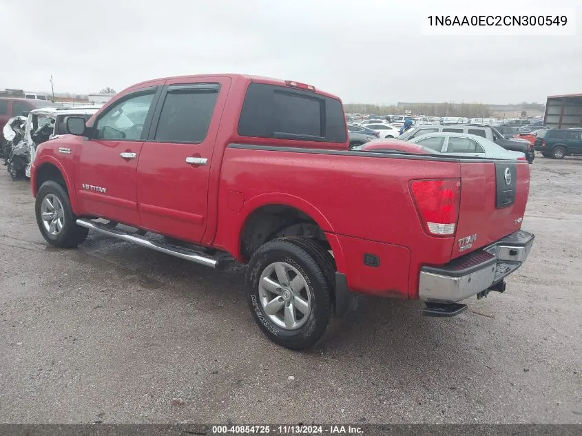 2012 Nissan Titan Sl VIN: 1N6AA0EC2CN300549 Lot: 40854725