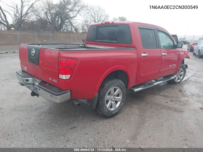 2012 Nissan Titan Sl VIN: 1N6AA0EC2CN300549 Lot: 40854725