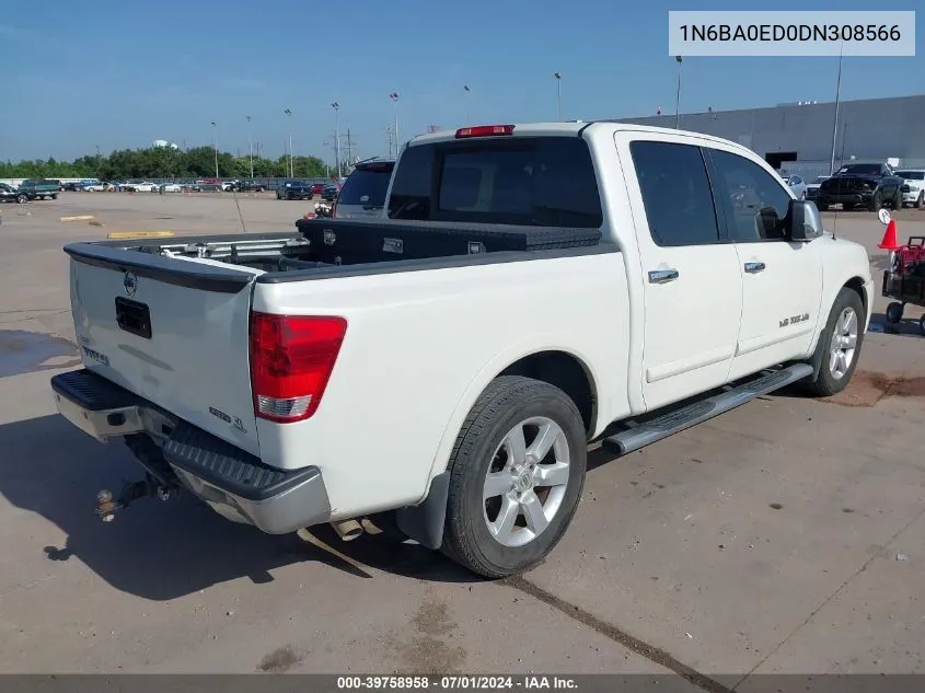 2013 Nissan Titan Sl VIN: 1N6BA0ED0DN308566 Lot: 39758958