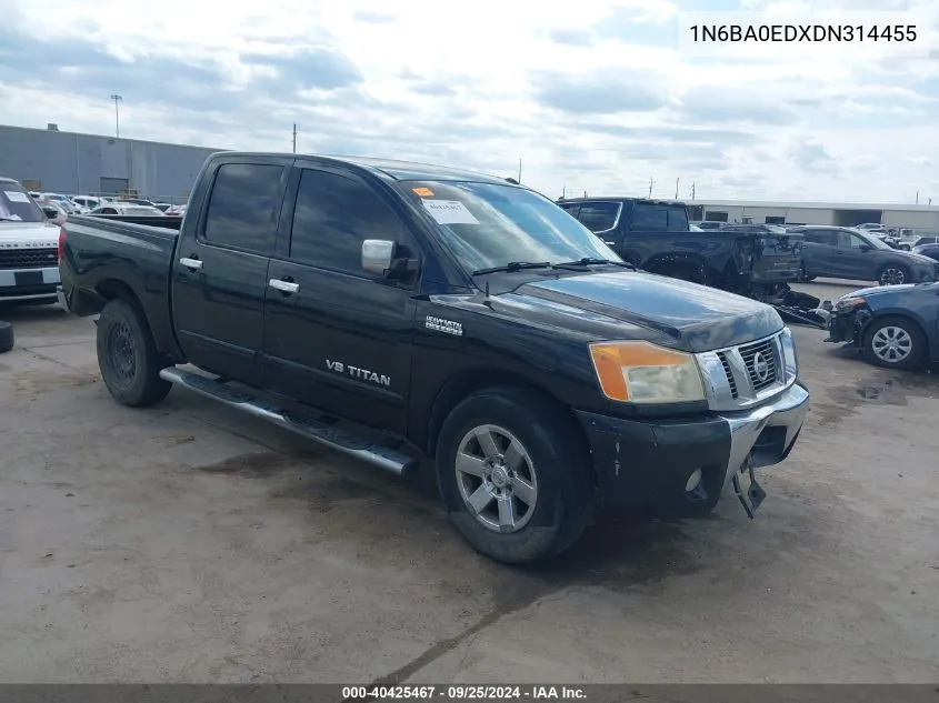 2013 Nissan Titan Sv VIN: 1N6BA0EDXDN314455 Lot: 40425467