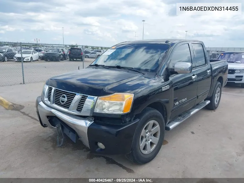 2013 Nissan Titan Sv VIN: 1N6BA0EDXDN314455 Lot: 40425467