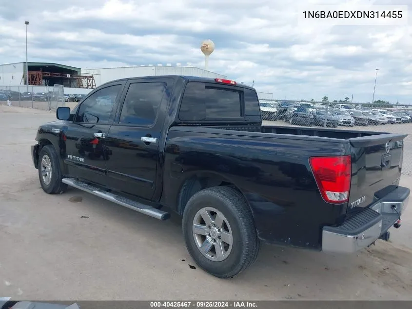 2013 Nissan Titan Sv VIN: 1N6BA0EDXDN314455 Lot: 40425467