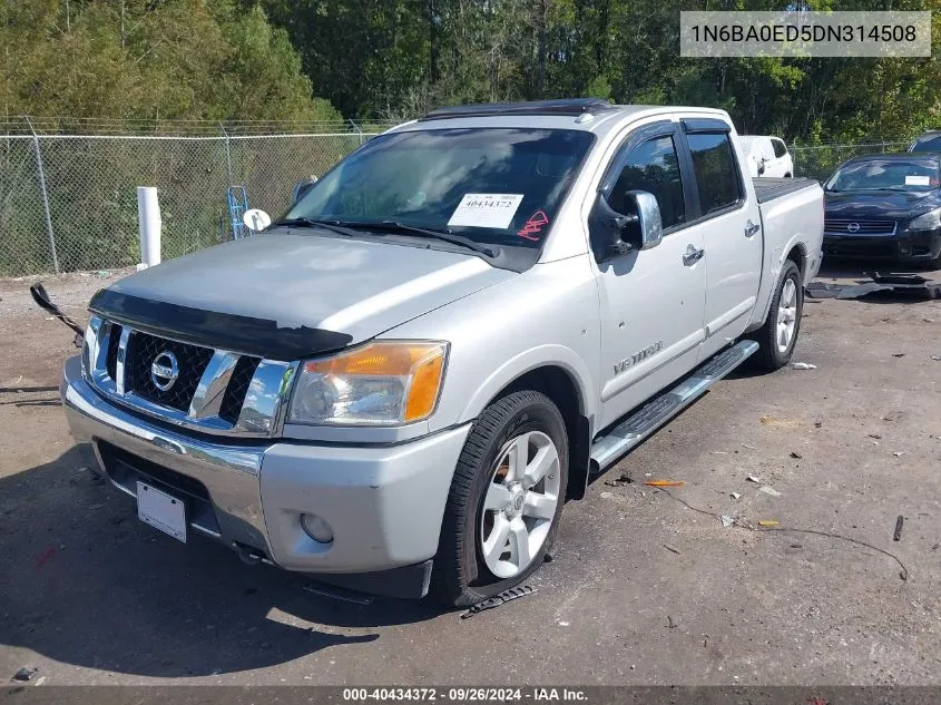 2013 Nissan Titan Sl VIN: 1N6BA0ED5DN314508 Lot: 40434372