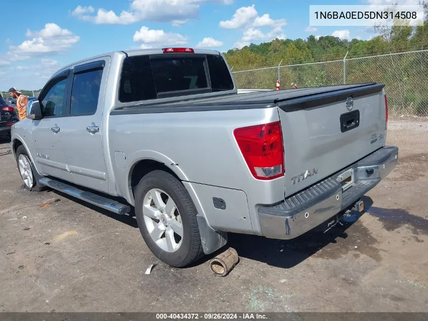 2013 Nissan Titan Sl VIN: 1N6BA0ED5DN314508 Lot: 40434372