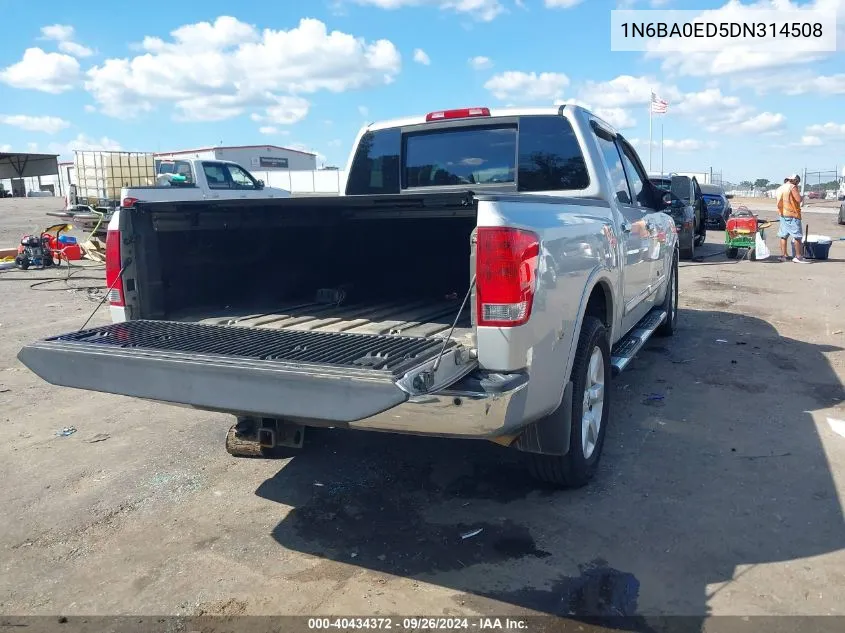 2013 Nissan Titan Sl VIN: 1N6BA0ED5DN314508 Lot: 40434372