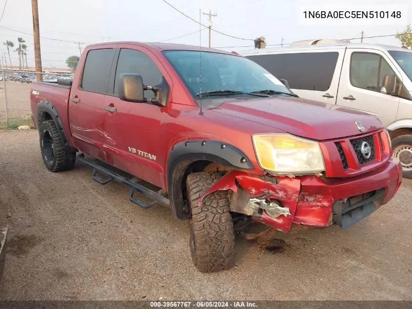 2014 Nissan Titan Pro-4X VIN: 1N6BA0EC5EN510148 Lot: 39567767