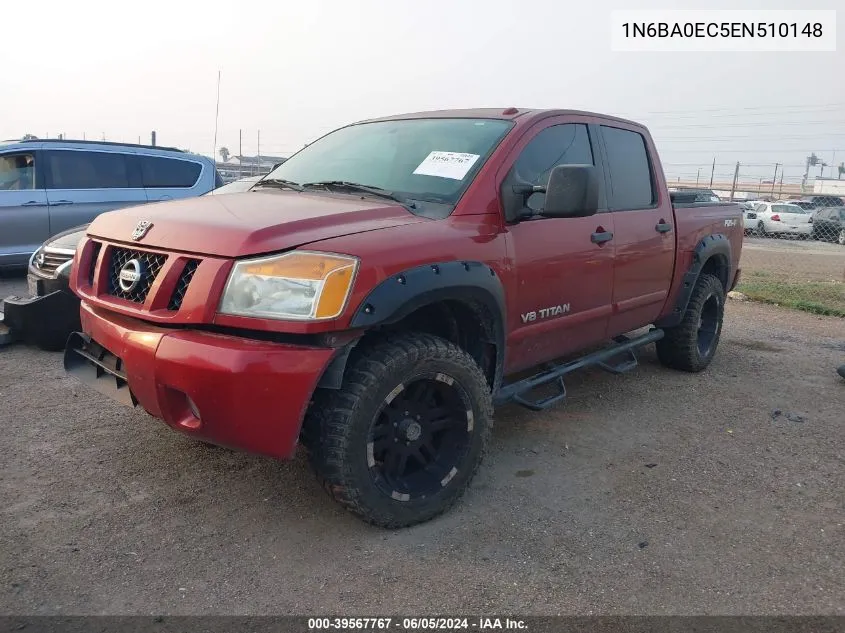 2014 Nissan Titan Pro-4X VIN: 1N6BA0EC5EN510148 Lot: 39567767