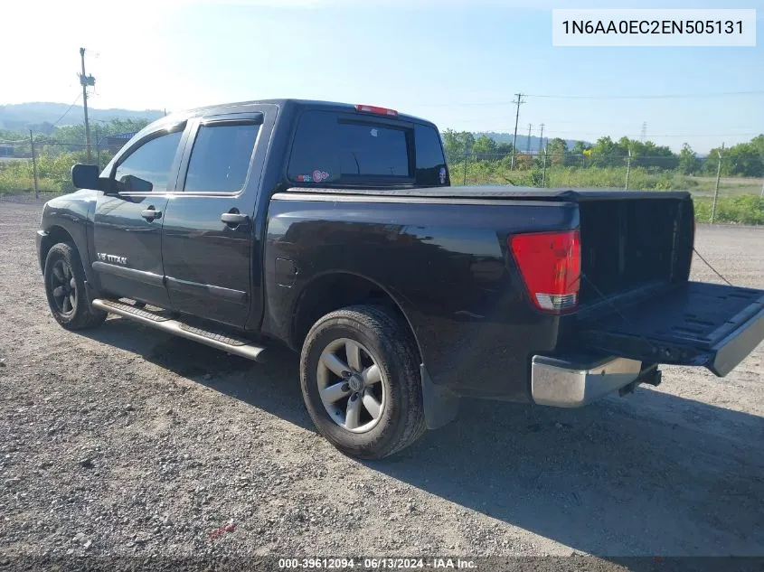 2014 Nissan Titan Sv VIN: 1N6AA0EC2EN505131 Lot: 39612094