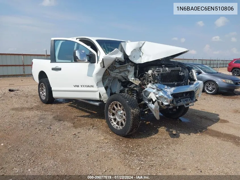 2014 Nissan Titan Sv VIN: 1N6BA0EC6EN510806 Lot: 39877519