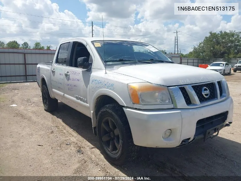 2014 Nissan Titan Pro-4X VIN: 1N6BA0EC1EN513175 Lot: 39951704