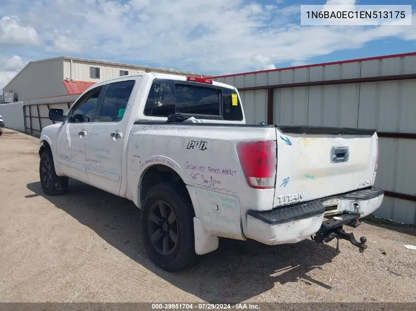 2014 Nissan Titan Pro-4X VIN: 1N6BA0EC1EN513175 Lot: 39951704