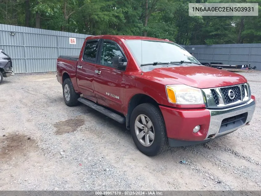 2014 Nissan Titan Sv VIN: 1N6AA0EC2EN503931 Lot: 39957570