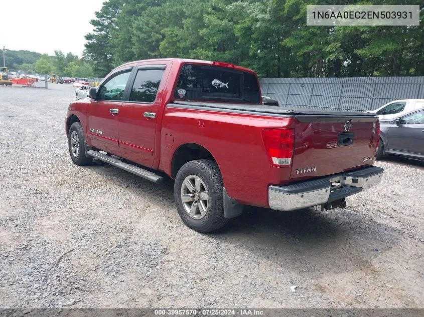 1N6AA0EC2EN503931 2014 Nissan Titan Sv