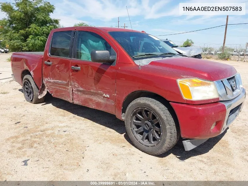 2014 Nissan Titan Sv VIN: 1N6AA0ED2EN507583 Lot: 39999691