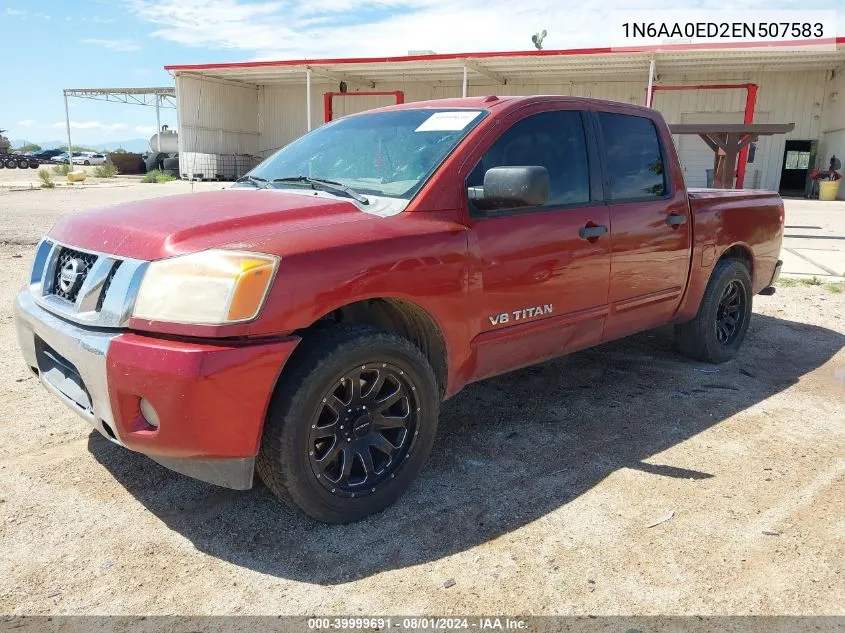 2014 Nissan Titan Sv VIN: 1N6AA0ED2EN507583 Lot: 39999691