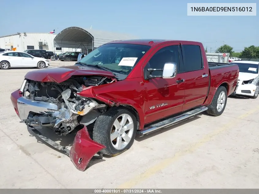 2014 Nissan Titan Sl VIN: 1N6BA0ED9EN516012 Lot: 40001931