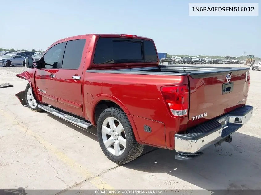 2014 Nissan Titan Sl VIN: 1N6BA0ED9EN516012 Lot: 40001931