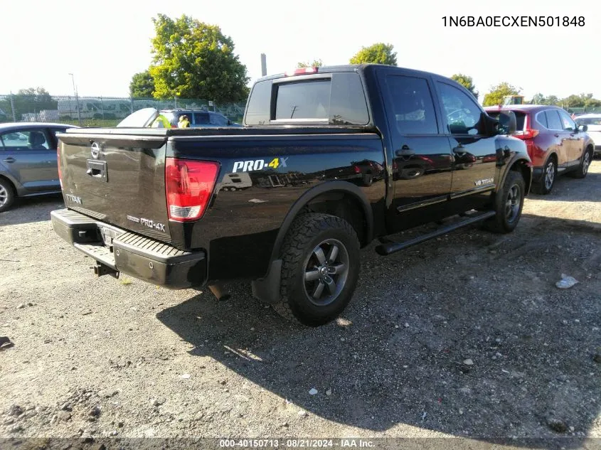 1N6BA0ECXEN501848 2014 Nissan Titan S/Sv/Sl/Pro-4X