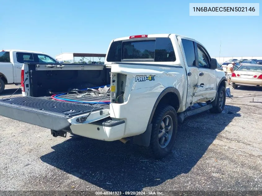 2014 Nissan Titan Pro-4X VIN: 1N6BA0EC5EN502146 Lot: 40381923