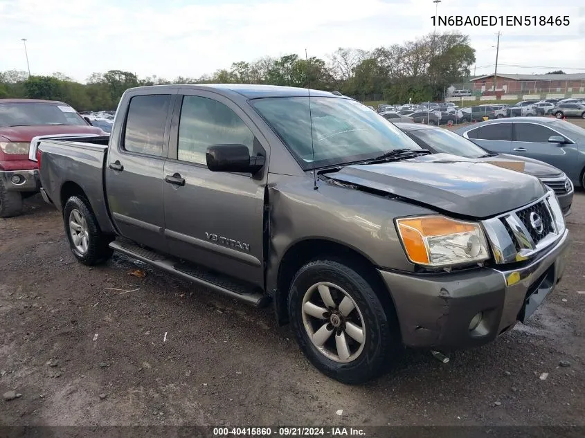 2014 Nissan Titan Sv VIN: 1N6BA0ED1EN518465 Lot: 40415860