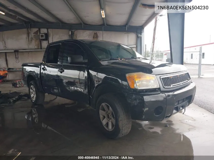 2014 Nissan Titan S VIN: 1N6BA0EK5EN504230 Lot: 40846945