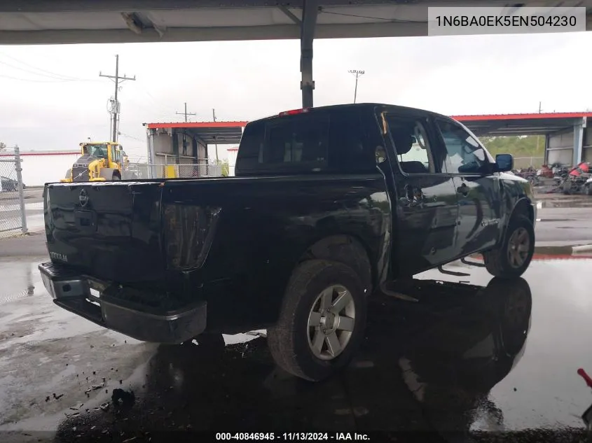 2014 Nissan Titan S VIN: 1N6BA0EK5EN504230 Lot: 40846945