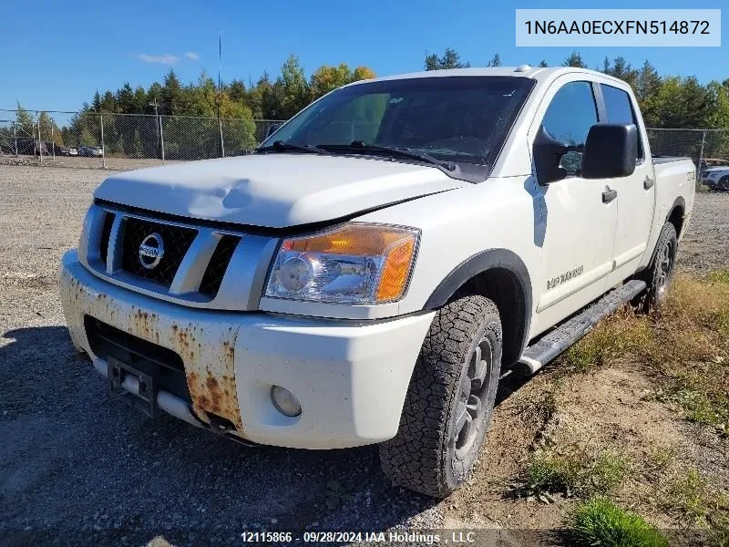 2015 Nissan Titan S/Sv/Sl/Pro-4X VIN: 1N6AA0ECXFN514872 Lot: 12115866