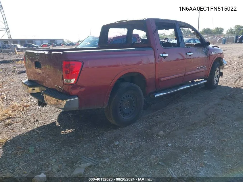 1N6AA0EC1FN515022 2015 Nissan Titan Sv