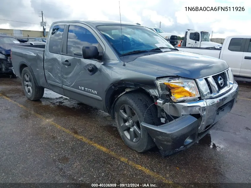 2015 Nissan Titan S/Sv/Pro-4X VIN: 1N6BA0CA6FN511926 Lot: 40336909