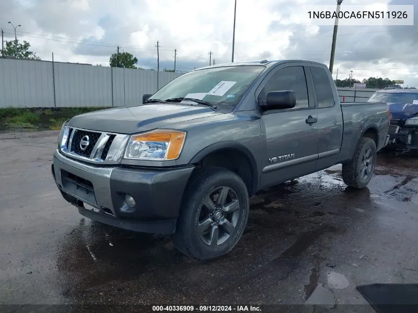 2015 Nissan Titan S/Sv/Pro-4X VIN: 1N6BA0CA6FN511926 Lot: 40336909