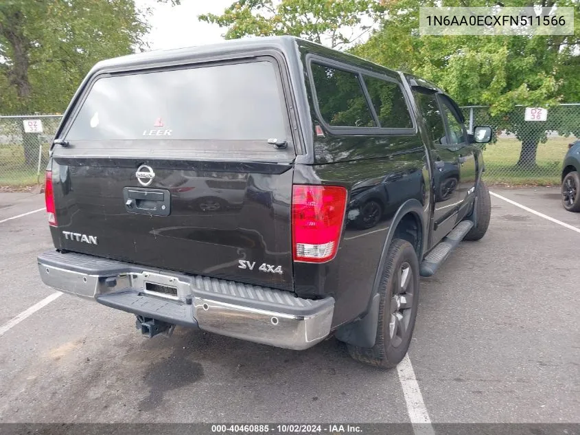 2015 Nissan Titan Sv VIN: 1N6AA0ECXFN511566 Lot: 40460885