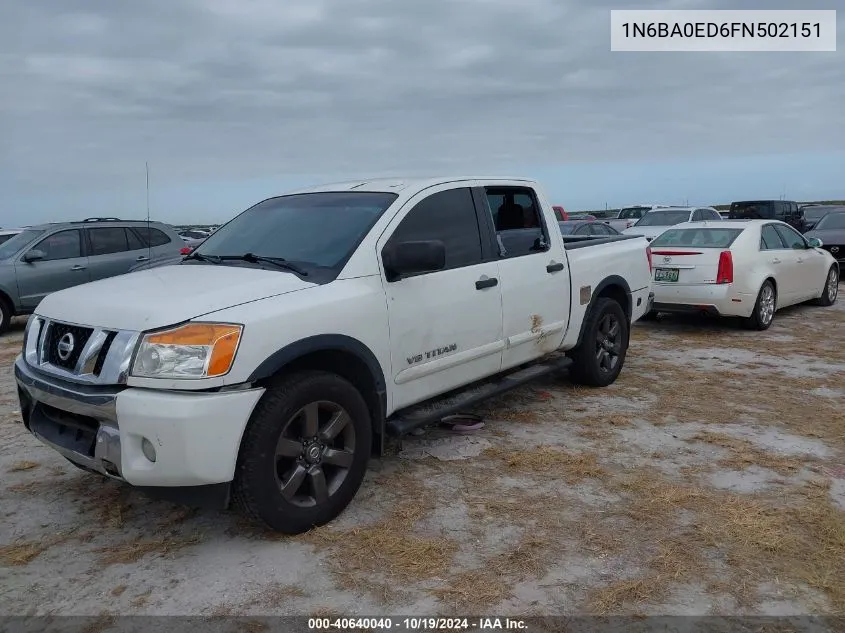 2015 Nissan Titan S/Sv/Sl/Pro-4X VIN: 1N6BA0ED6FN502151 Lot: 40640040