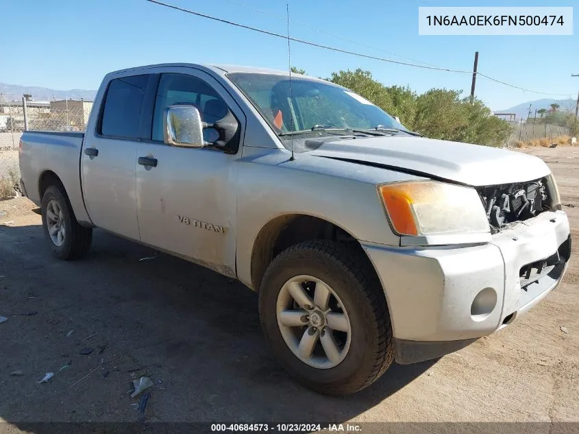 2015 Nissan Titan S VIN: 1N6AA0EK6FN500474 Lot: 40684573