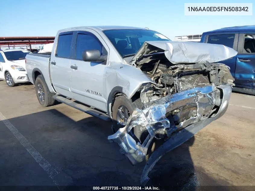 2015 Nissan Titan Sv VIN: 1N6AA0ED5FN508342 Lot: 40727735