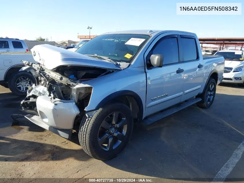 2015 Nissan Titan Sv VIN: 1N6AA0ED5FN508342 Lot: 40727735