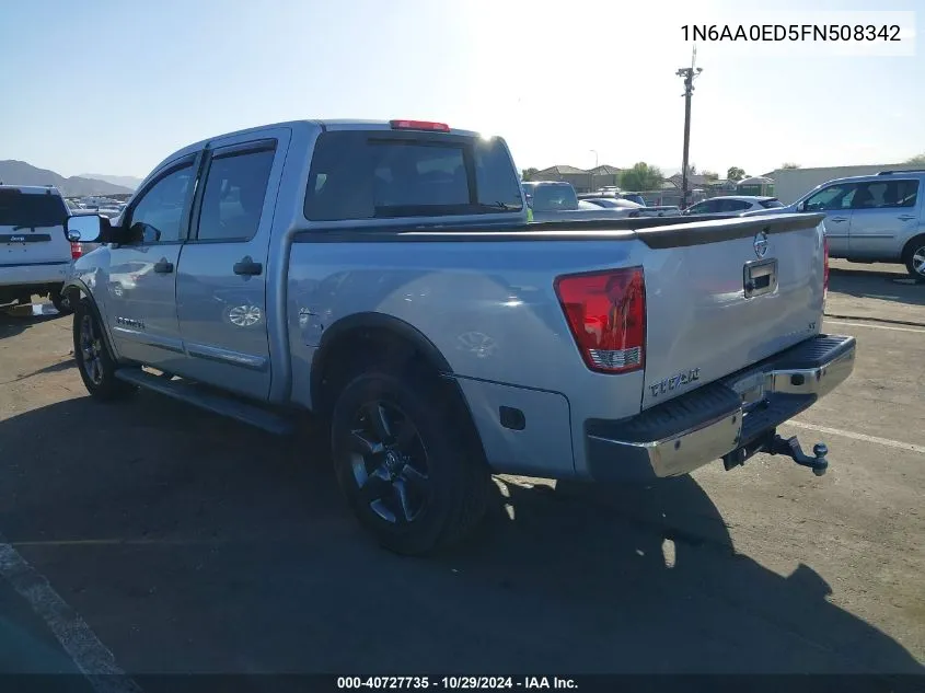 2015 Nissan Titan Sv VIN: 1N6AA0ED5FN508342 Lot: 40727735