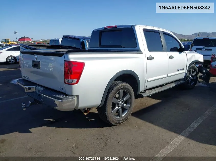 2015 Nissan Titan Sv VIN: 1N6AA0ED5FN508342 Lot: 40727735