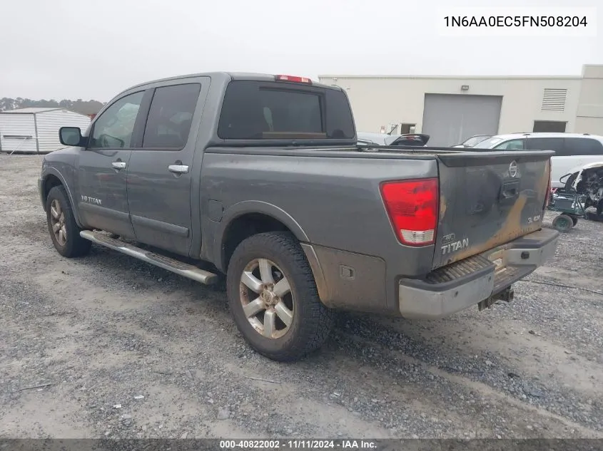 2015 Nissan Titan Sl VIN: 1N6AA0EC5FN508204 Lot: 40822002