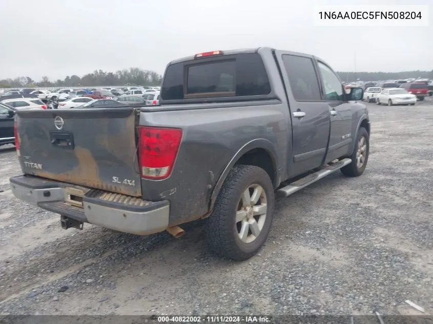 2015 Nissan Titan Sl VIN: 1N6AA0EC5FN508204 Lot: 40822002