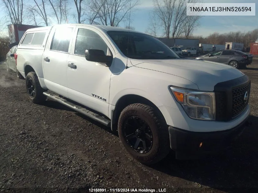 2017 Nissan Titan VIN: 1N6AA1EJ3HN526594 Lot: 12158991