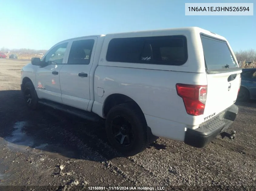 2017 Nissan Titan VIN: 1N6AA1EJ3HN526594 Lot: 12158991