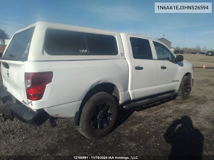 2017 Nissan Titan VIN: 1N6AA1EJ3HN526594 Lot: 12158991