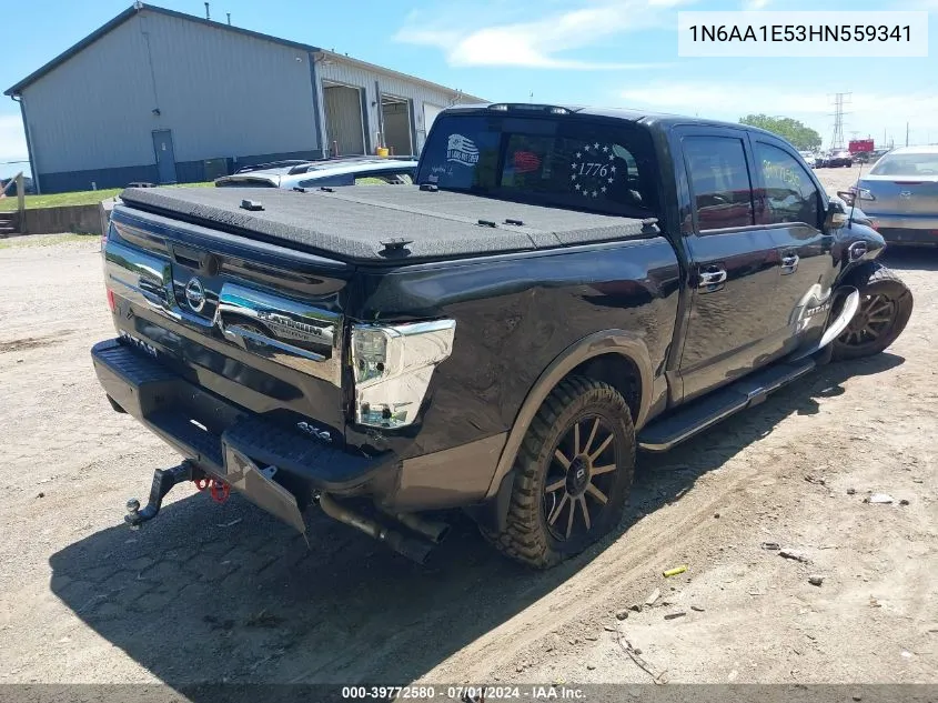 2017 Nissan Titan Platinum Reserve VIN: 1N6AA1E53HN559341 Lot: 39772580