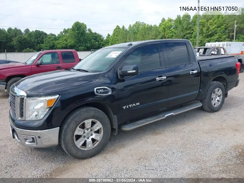 2017 Nissan Titan Sv VIN: 1N6AA1E61HN517050 Lot: 39799962