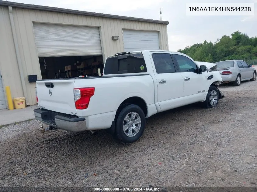 2017 Nissan Titan Sv VIN: 1N6AA1EK4HN544238 Lot: 39806900