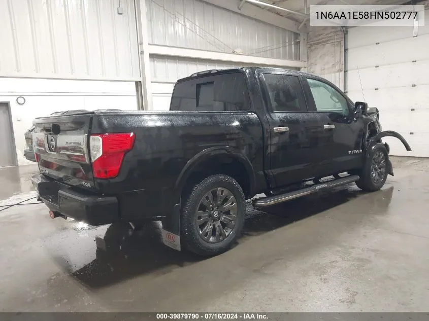 1N6AA1E58HN502777 2017 Nissan Titan Platinum Reserve/Pro-4X/S/Sl/Sv